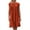 Orange, variant on New Hot Cotton and Linen Summer Dresses 2025 Women's Solid Crewneck Loose Pleated Dress Fashion Short Sleeve Beach Casual Dress Knee Length