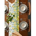 thumbnail image 4 of Table Runner Dresser Scarf 13 x 108 Inch Yellow Lemon Eucalyptus Leaf Watercolor Plant Wood Grain Table Runners Non-Slip Heat Kitchen Dining Table Decor for Indoor Outdoor Home Party Decoration, 4 of 7