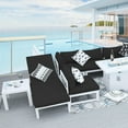 thumbnail image 3 of RADIATA Aluminum Patio Lounge Chaise Chair with Coffee Table Aluminum Recliner with Water-Resistant Cushions for Outdoor Poolish Deck, 3 of 5