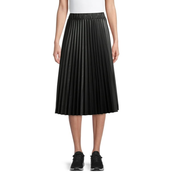 Time and Tru Relaxed Fit Mid-Length Pleated A-line Skirt (Women's), 1 ...