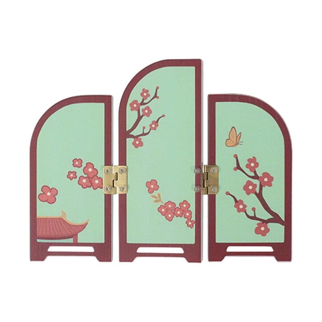 Mini divisor decorativo de pantalla, arte tradicional chino coleccionable artístico para 163 cm x 015 cm x 126 cm