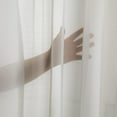 thumbnail image 5 of 3S Brother's Ecru Sheer Home Decorative Set of 2 Panels Faux Silk Crap Chiffon Fabric Window Curtains Hanging Back Tap & Rod Pocket Custom Made 5-30 Ft Long - Made in Turkey (52"W x 156"L) Each, 5 of 6