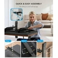 thumbnail image 4 of Universal TV Stand for 37-86" TVs - 7-Level Height Adjustable Base with Cable Management, Holds 150lbs, Max VESA 800x600 (Black, AX10TB01), 4 of 8