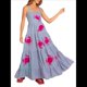 thumbnail image 1 of Vestido Bohemio de Verano para Mujer, Bordado, Sin Mangas, Fruncido, Holgado, para Playa y Vacaciones Azul XL, 1 of 8