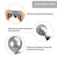 thumbnail image 3 of Set de globos RUBFAC de látex plateado, 87 unidades, con cinta para fiestas, 3 of 5