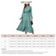 thumbnail image 5 of Vestido Dobladillo con volantes Manga larga Color puro Cordón Cintura alta Vestido de moda para mujer Verde claro L, 5 of 5