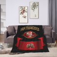 thumbnail image 5 of Manta de microfibra ultrasuave de los San Francisco 49ers, manta de microfibra de lujo para todas las estaciones, cálida para ropa de cama, sofá y viajes., 5 of 5