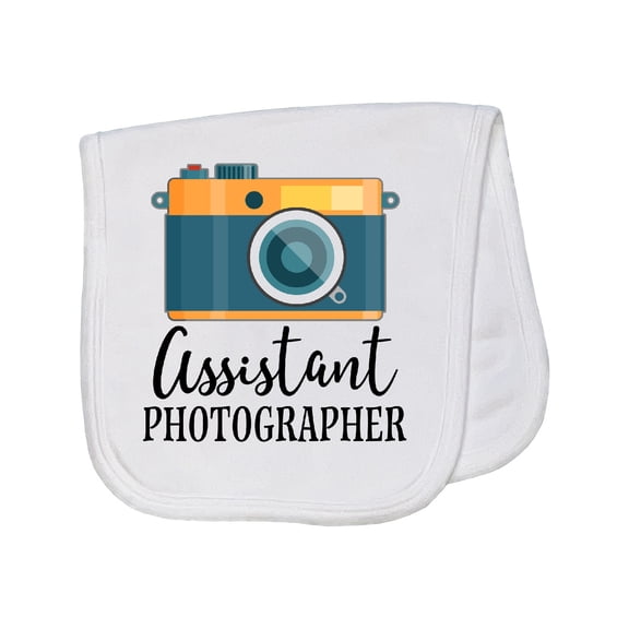 Inktastic Assistant Photographer Baby Burp Cloth