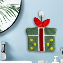 Lwlmwt Christmas Shaped Hanging Dishcloth Christmas Gift Christmas Kitchen Towels Bathroom Kids' Christmas Dishcloth Home Decor