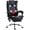 Black 521, variant on High Back Massage Office Chair with Heat, Adjustable Height and Retractable Footrest for Home Office, Black Polyester