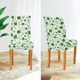 thumbnail image 5 of Clover Leaves on A White St Spandex Chair Covers for Dining Room Set of 4, Stretch Printed Chair Protectors Covers, Removable and Washable,, 5 of 6