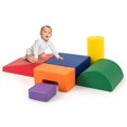 thumbnail image 1 of Gymax 6 PCS Kids Climber Play Set Indoor Foam Climb & Crawl Activity Blocks w/ Cover, 1 of 10