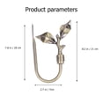 thumbnail image 2 of HONMEET Metal Curtain Tiebacks Hooks with Green Leaf Design for Home Decor and Window Treatment Accessories, 2 of 8