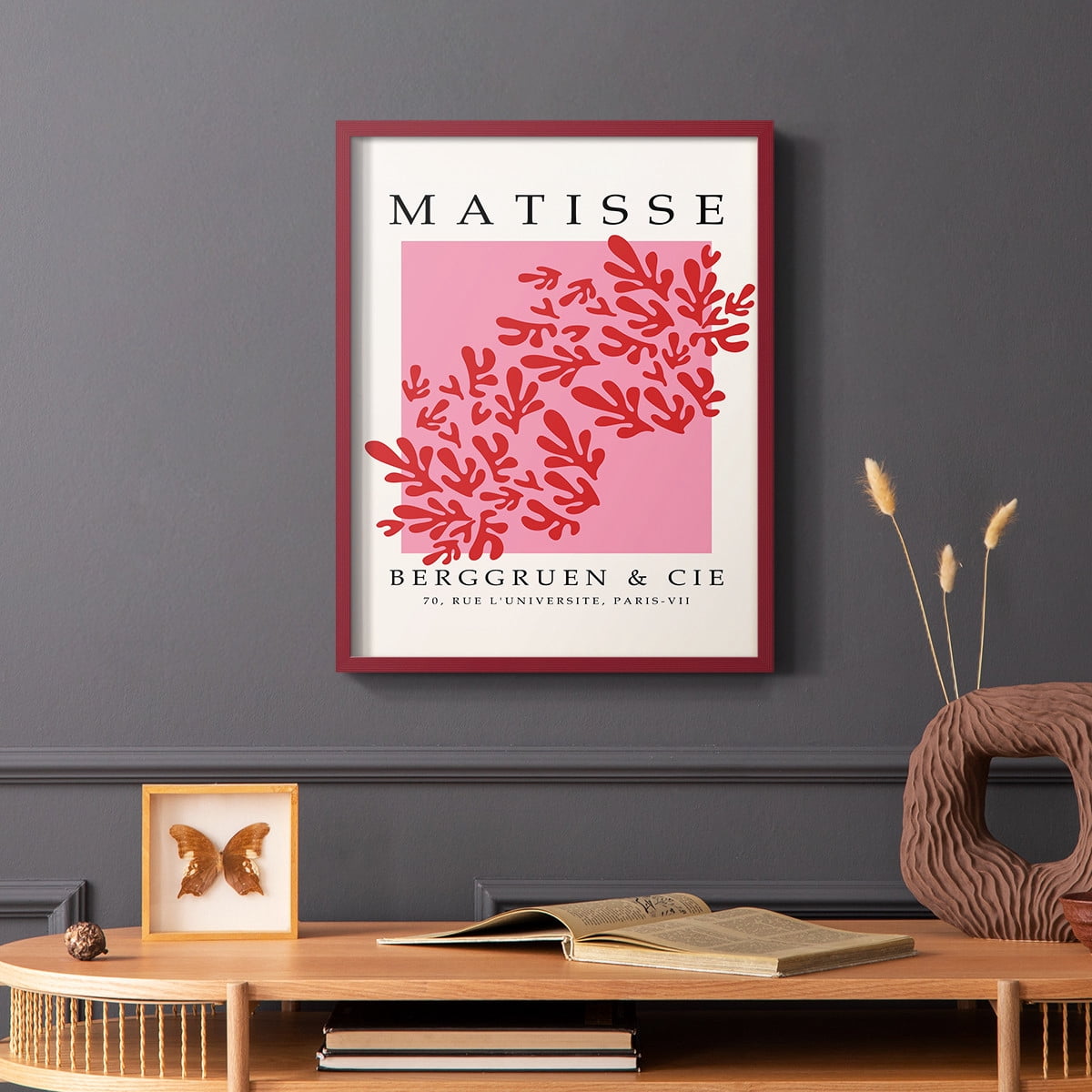 Matisse CCCXXII in Red Solid Wood 22 x 28 Framed Print