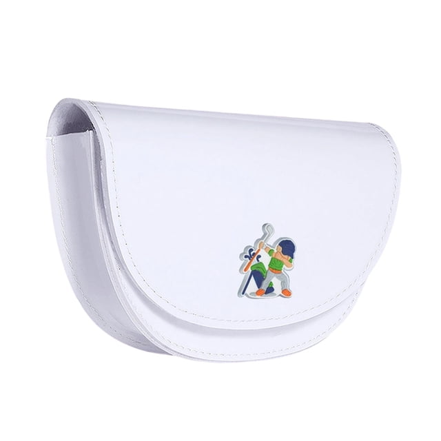Estuche de transporte para telémetro de golf, riñonera de piel sintética resistente al agua para hombres y mujeres, bolsa de transporte para telémetro Blanco