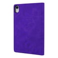 thumbnail image 3 of SaniMore Wallet Case for iPad 10th Generation 10.9" 2022, PU Leather Case with Embossed Sunflower Shockproof TPU Shell Card/Pen Holder Hand Rope Anti-slip Kickstand Tablet Case For iPad 10th, Purple, 3 of 14