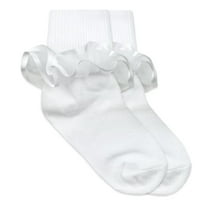 Jefferies Socks Girls TuTu Ruffle Frilly Princess Lace Trim Turn Cuff Socks 1 Pair Pack