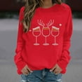 thumbnail image 4 of BLVB Womens Christmas Sweatshirt Christmas Tree Graphic Long Sleeve Shirts Holiday Pullover Tops Blouse Gifts for Women, 4 of 5