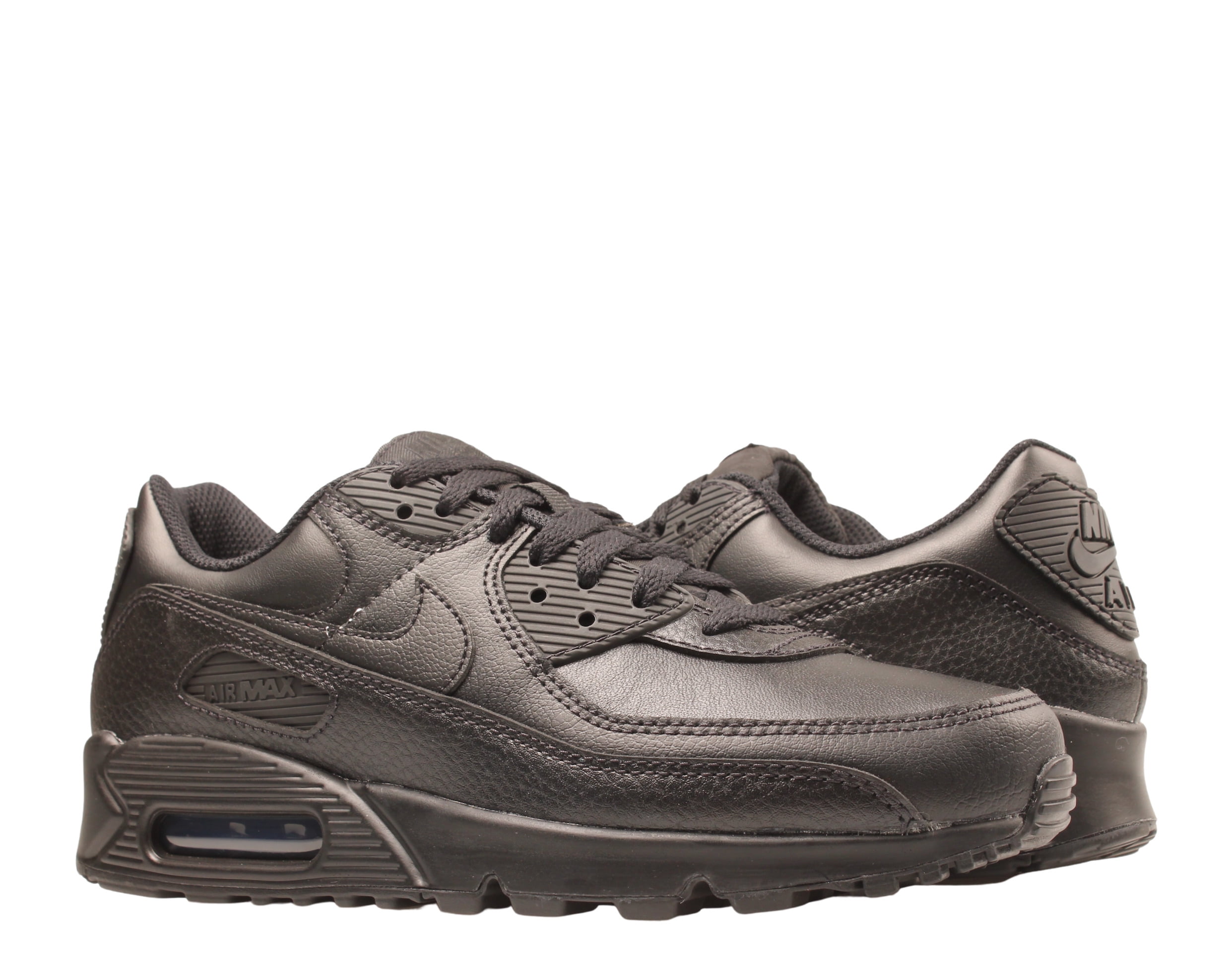 Nike - Nike Air Max 90 Leather Black/Black-Black Men's Running Shoes CZ5594-001 - Walmart.com