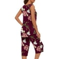 thumbnail image 5 of felwors Women Pajamas Sets Loungewear Soft Sleepwear Two Piece Summer Sleeveless Pjs Tank Top Pants with Pocket S-3XL , XXL, 5 of 5