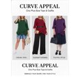 thumbnail image 5 of Gleelist Plus Size Tops For Womens Ruffled Hem Crew Neck T-Shirts Casual Flowy Blouses 3/4 Ruffle Sleeve XL-5XL, 5 of 8