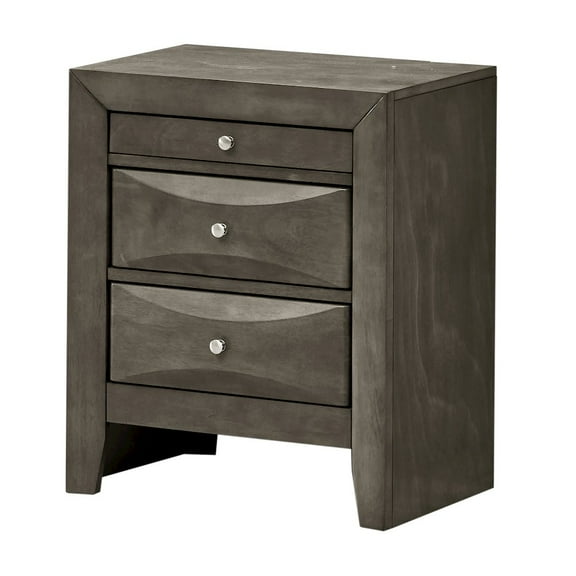 Glory Furniture Marilla Nightstand in Gray Color