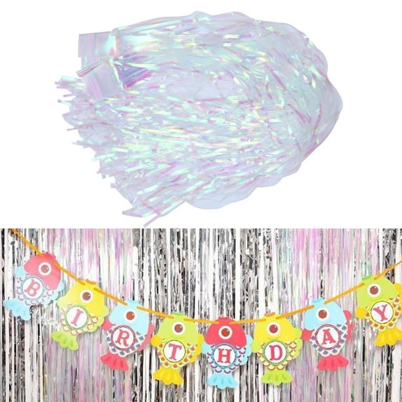 WHAMVOX Metallic Fringe Door Curtain 3 Meter Party Decoration and Reusable for Events and Celebrations