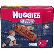 Huggies Little Movers Jean Diapers size 3, 29 count