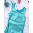 thumbnail image 7 of TiaoBug Kids Girls Sleeveless Metallic Solid Color Ballet Dance Costumes Open Back Gymnastics Leotard, 7 of 7