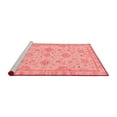 thumbnail image 2 of Ahgly Company Machine Washable Indoor Round Abstract Red Modern Area Rugs, 5' Round, 2 of 4