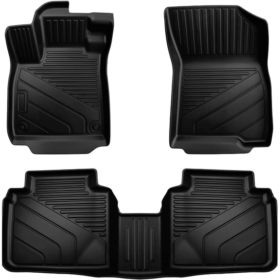 Custom Fit TPE Floor Mats for Honda Accord 2023-2026 (Include Hybrid)- Waterproof Non Slip Heavy Duty All Weather Liners Front & Rear - Black