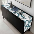 thumbnail image 5 of Turquoise Grey Table Runner 120 Inches Long, Geometric Circle Modern Abstract Simple Art Kitchen Coffee Dining Table Decoration for Home Party Birthday Wedding Home Decor 13x120 Inches, 5 of 8