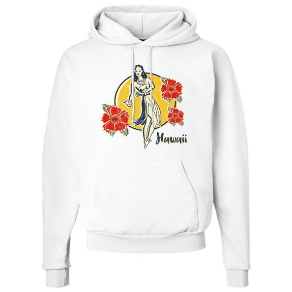 Inktastic Retro Hula Girl Adult Hoodie Sweatshirt