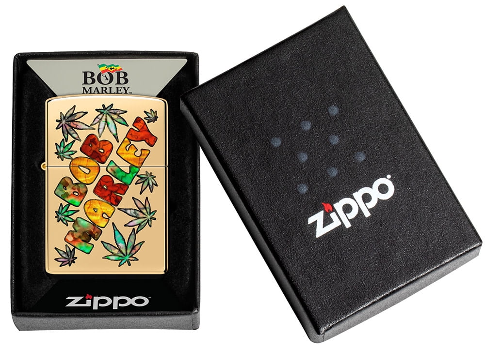 Zippo Bob Marley Fusion High Polish Brass Pocket Lighter