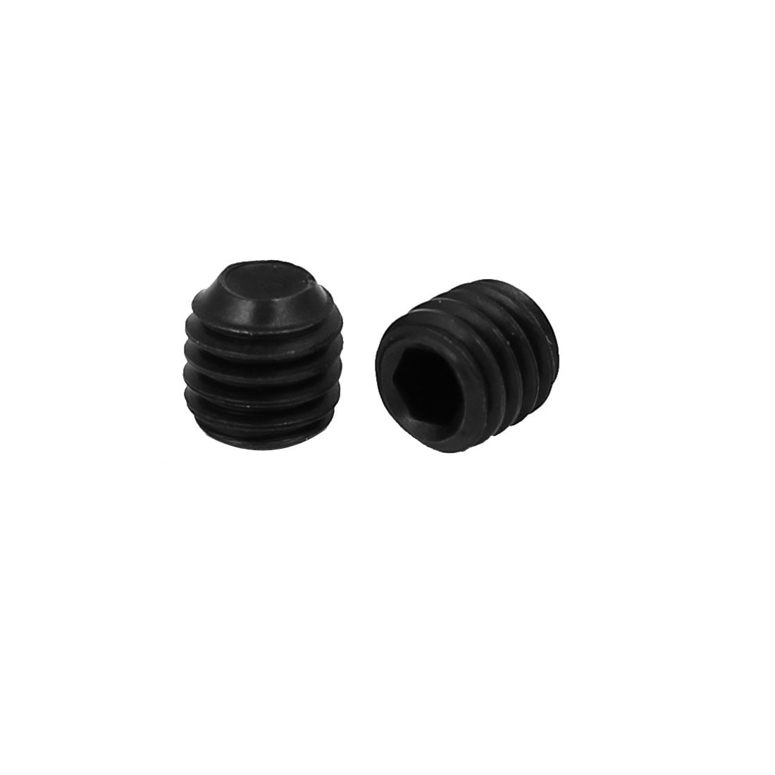 DIN916 M5x5mm Metal Grade 10.9 Hex Socket Set Screw Bolt Fastener Black 100pcs