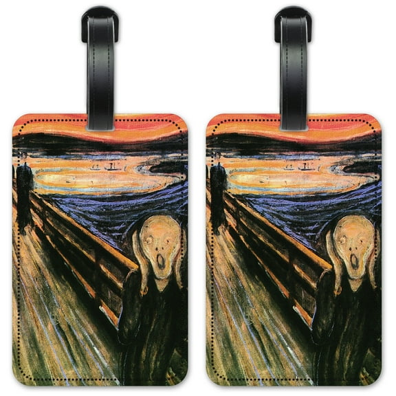 Munch: The Scream - Luggage ID Tags / Suitcase Identification Cards - Set of 2