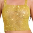 thumbnail image 5 of Kureaily Stylish Women's Tank Tops For Parties And Nightclubs Rhinestone Sleeveless Crop Top For A Seductive Women's Basic Tank Tops, 5 of 5