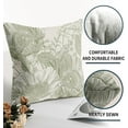 thumbnail image 5 of Vintage Flowers Pillow Covers 18x18 Inch Set of 2 Sage Green Floral Leaves Decorative Square Throw Pillows for Couch Rustic Square Pillow Cases Home Decor for Living Room Sofa Porch Outdoor, 5 of 6