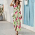 thumbnail image 6 of Flamingo Pattern King Size Sleeveless Dress Dresses Summer Women Dresses Clothing Woman Dresses Dress, 6 of 7