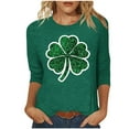 thumbnail image 3 of Zedker St Patricks Day Long Sleeve Shirt for Women Shamrock Clover Love Graphic Shirts Irish Gifts Tee Tops 2026, 3 of 6