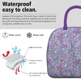 thumbnail image 3 of Lunch Bag Lunch Box for Women Reusable Insulated Lunch Bags,Water-Resistant Starfish Seahorse Shells Sea Life Animals Purple Cooler Lunch Tote Bag, Large Capacity for Work Travel Picnic, 3 of 6