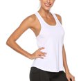thumbnail image 4 of gakvbuo Plus Size Summer Tank Tops For Women 2023 Trendy Women's Loose Sleeveless Round Neck Solid Fitness Yoga Hollow Out Tank Tops Vest Sports Shirt, 4 of 9