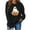 Black, variant on Womens Sweatshirts Halloween Printed Round Neck Long Sleeved Sweatshirts,Tops for Women Beige