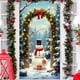 thumbnail image 4 of Cubierta navideña para puerta de 35 x 71 pulgadas con estampado de Papá Noel | Decoración navideña para puerta de entrada y uso interior | Tejido de poliéster duradero | Fácil de instalar, 4 of 5
