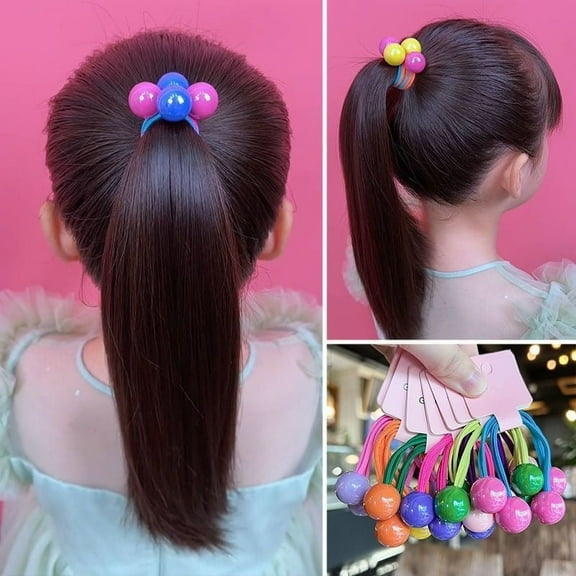 12Pack Pony Candy Color Hair Ties - Ponytail Holders - No Damage Hair Accessories for Women