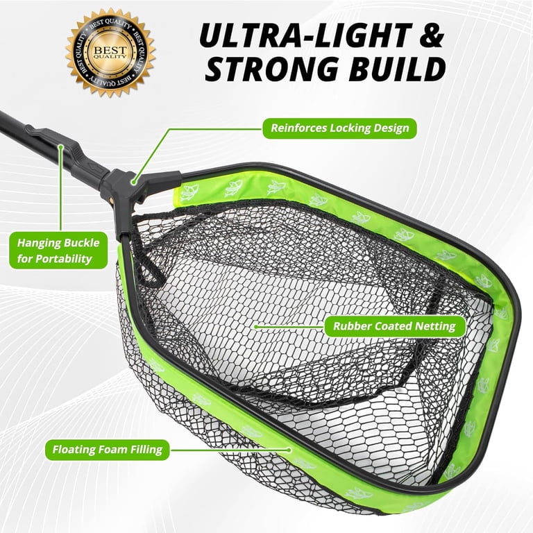 best rubber landing fishing net PLUSINNO Fly Net, 16