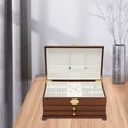 thumbnail image 3 of Miumaeov Jewelry Box with Lock 3 Layers Large Jewelry Storage with Drawers Jewelry Organizer Cabinet for Rings Earrings Bracelets Necklaces, 3 of 12
