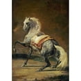thumbnail image 2 of Gericault, Theodore 18x24 Black Modern Framed Museum Art Print Titled - Dappled Grey Horse, 2 of 4