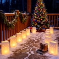 thumbnail image 4 of 10 Pack Hollow Paper Luminaria Bags 10x6 Inch, Christmas Thanksgiving Halloween Cutout Candle Bags for Outdoor Walkway Yard Pathway Holiday Decor, 4 of 6