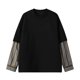 thumbnail image 3 of pstuiky camisas de manga larga para hombre, Sudadera con capucha de dos piezas, estilo jersey, de manga larga y cuello redondo, de color liso, para hombre top de hombre l, 3 of 3